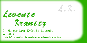 levente kranitz business card